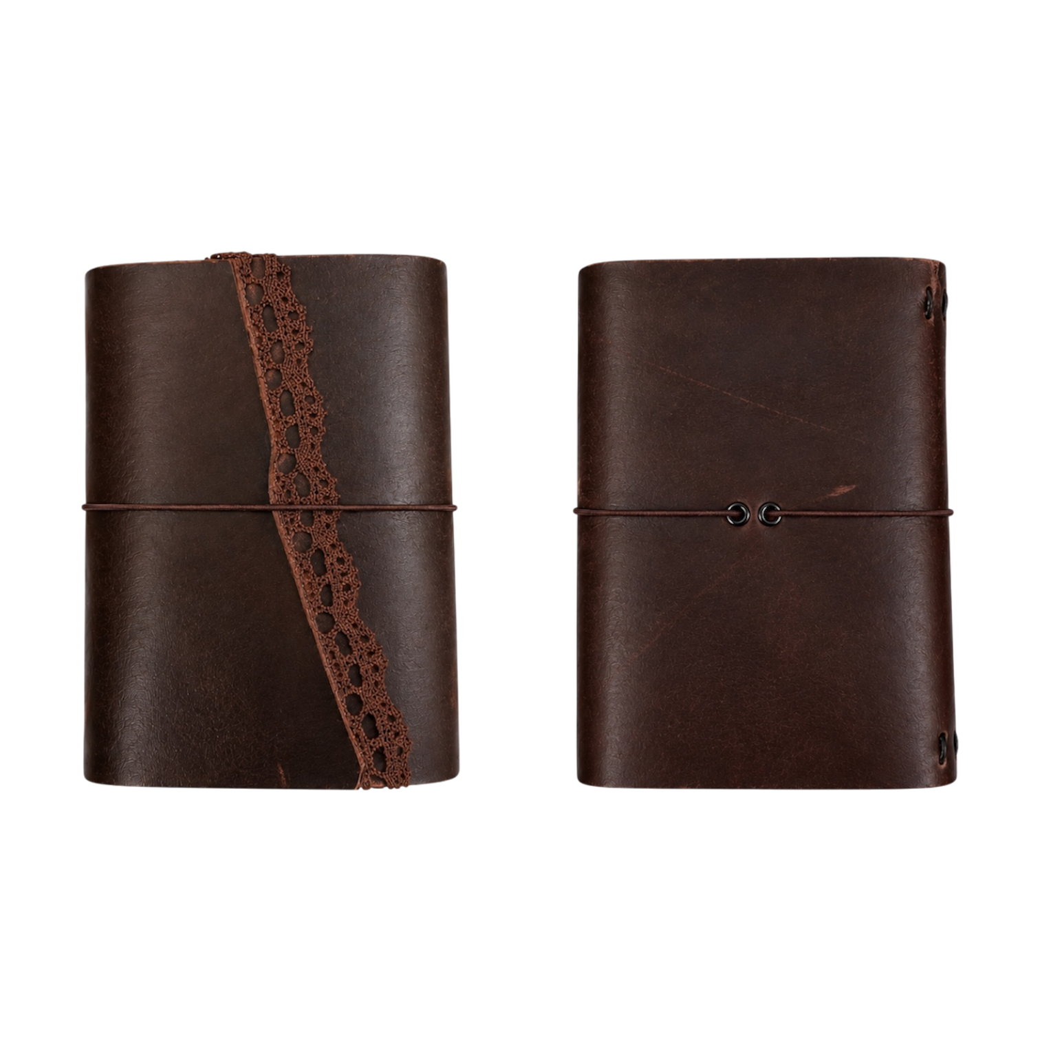 rustic x Poetic trifold leather journal dark brown a6 SOLD