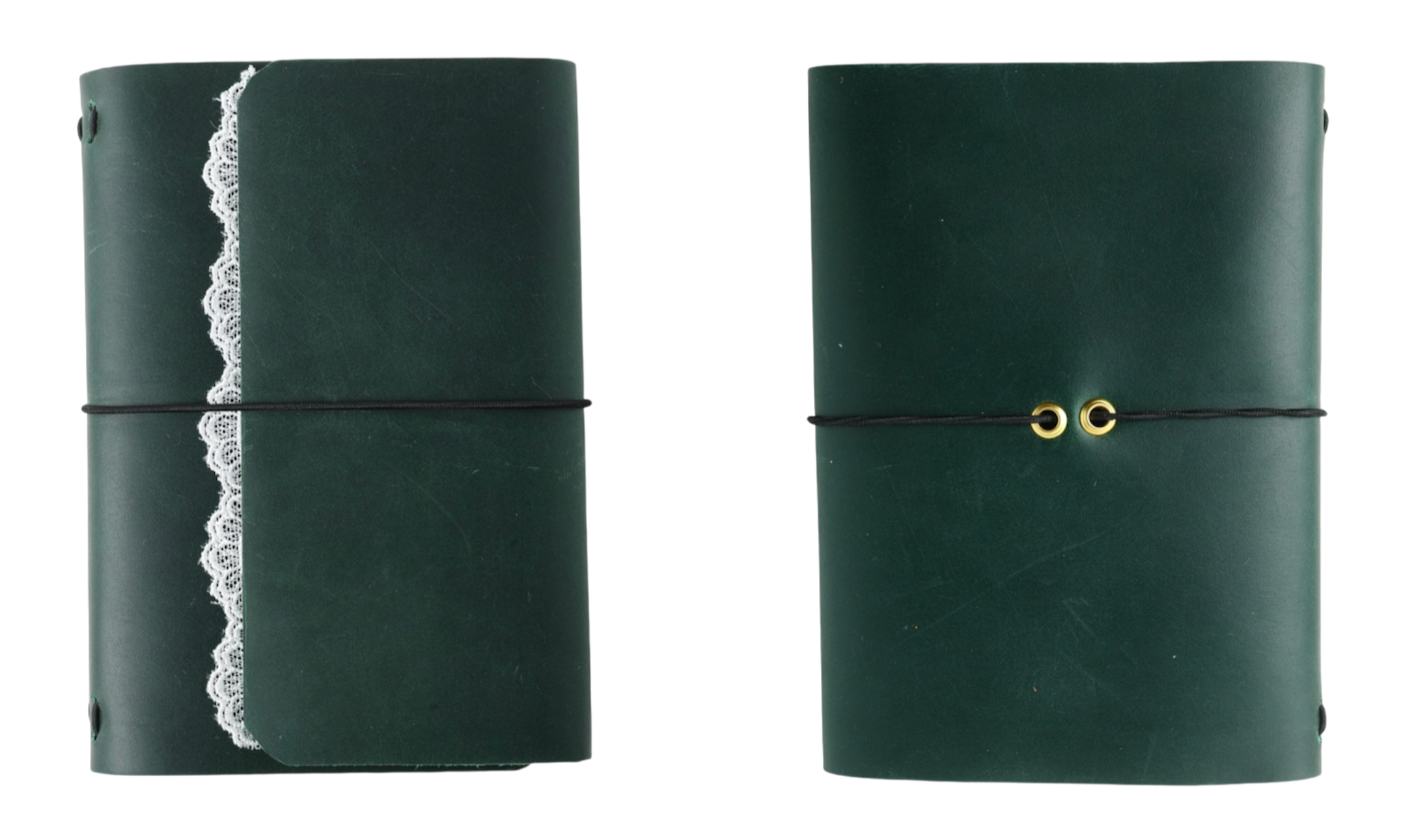 Poetic Trifold Leather Journal Green A6 SOLD OUT
