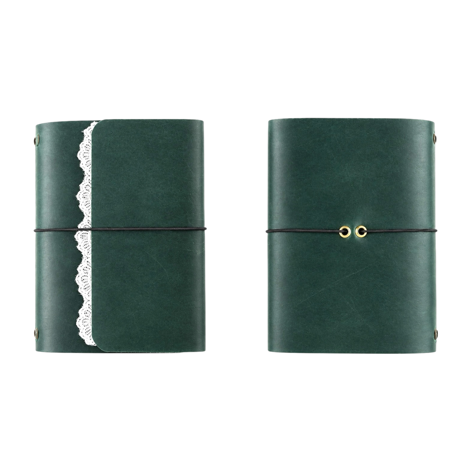 Poetic Trifold Leather Journal Green A6 SOLD