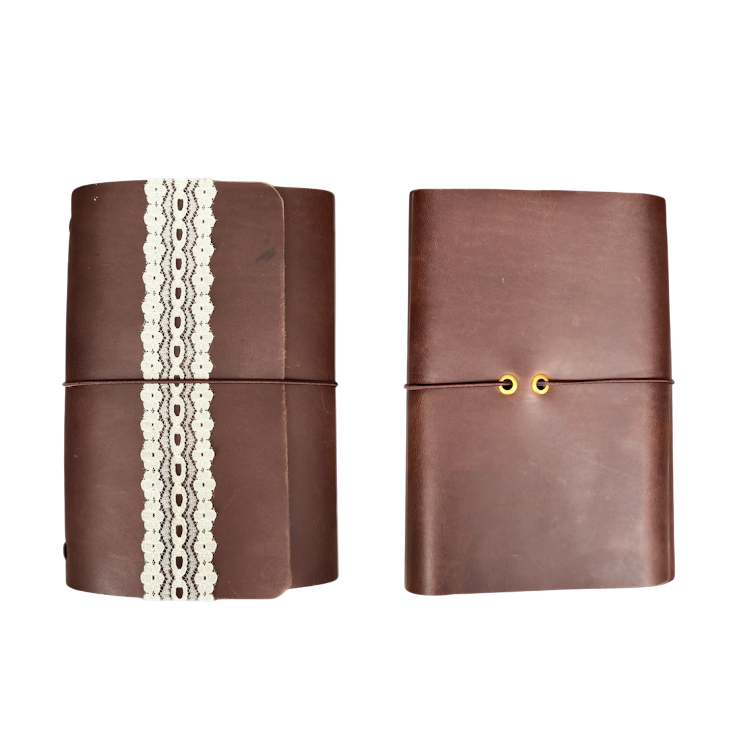 Poetic Trifold Leather Journal Brown A6