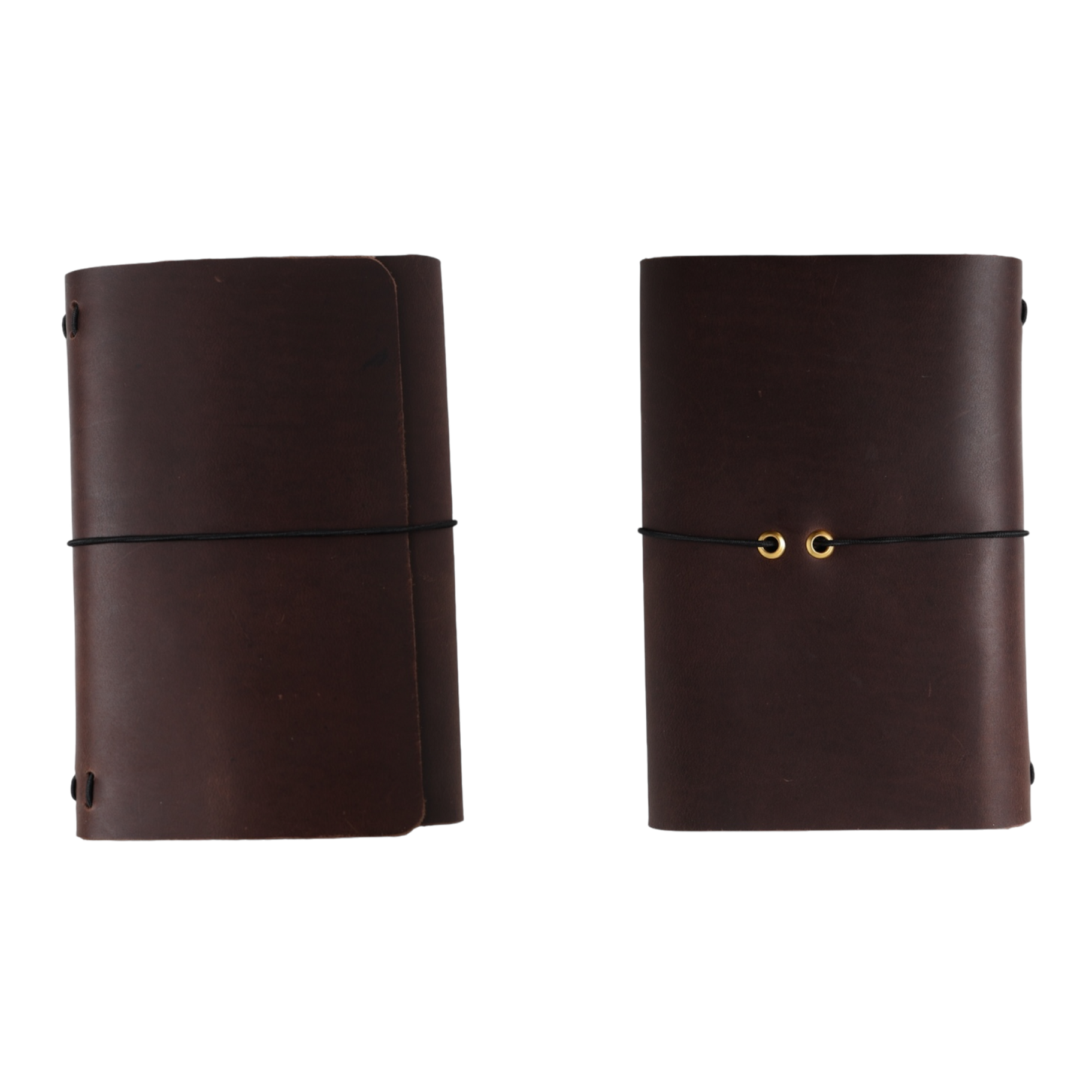 trifold leather journal brown a6