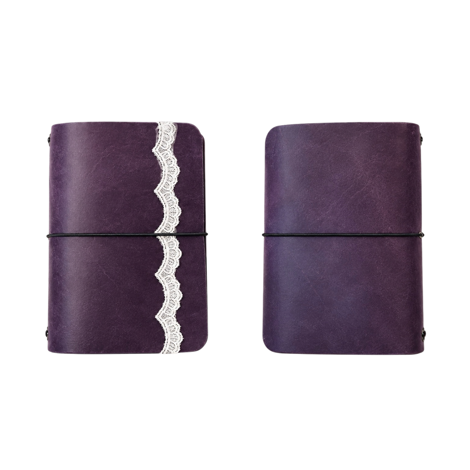 Poetic Leather Journal Purple Pocket Size