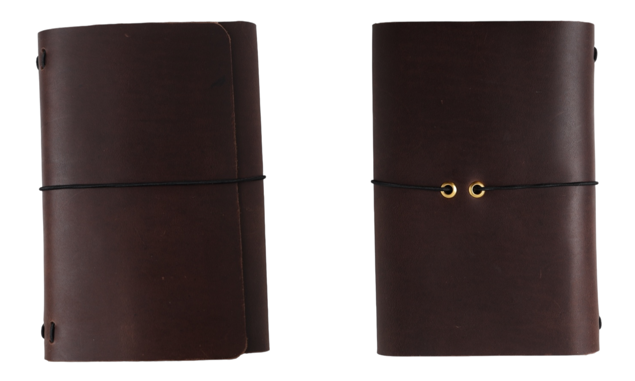 trifold leather journal brown a6