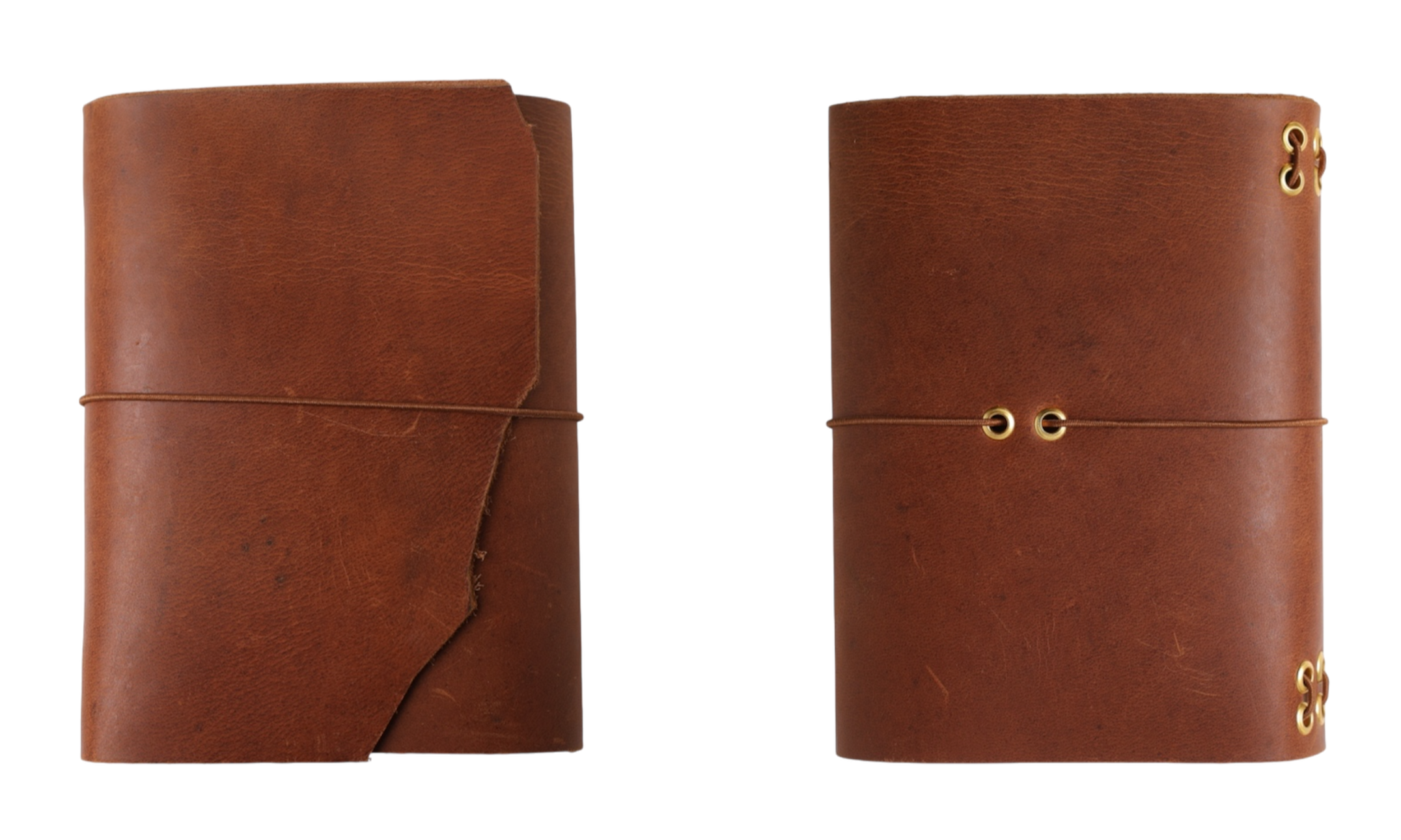 rustic trifold leather journal brown a6