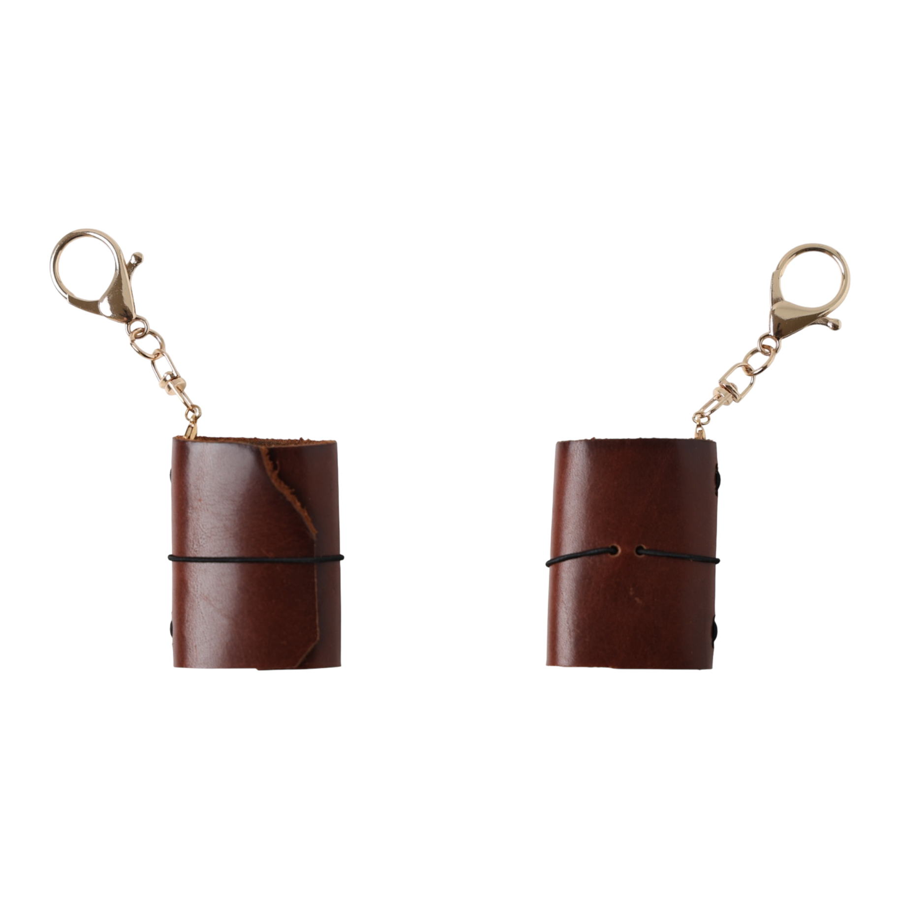 mini trifold leather journal brown