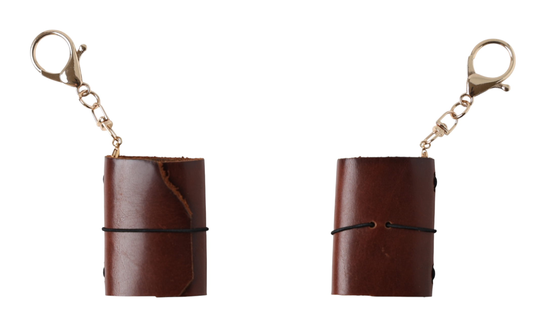 mini trifold leather journal brown