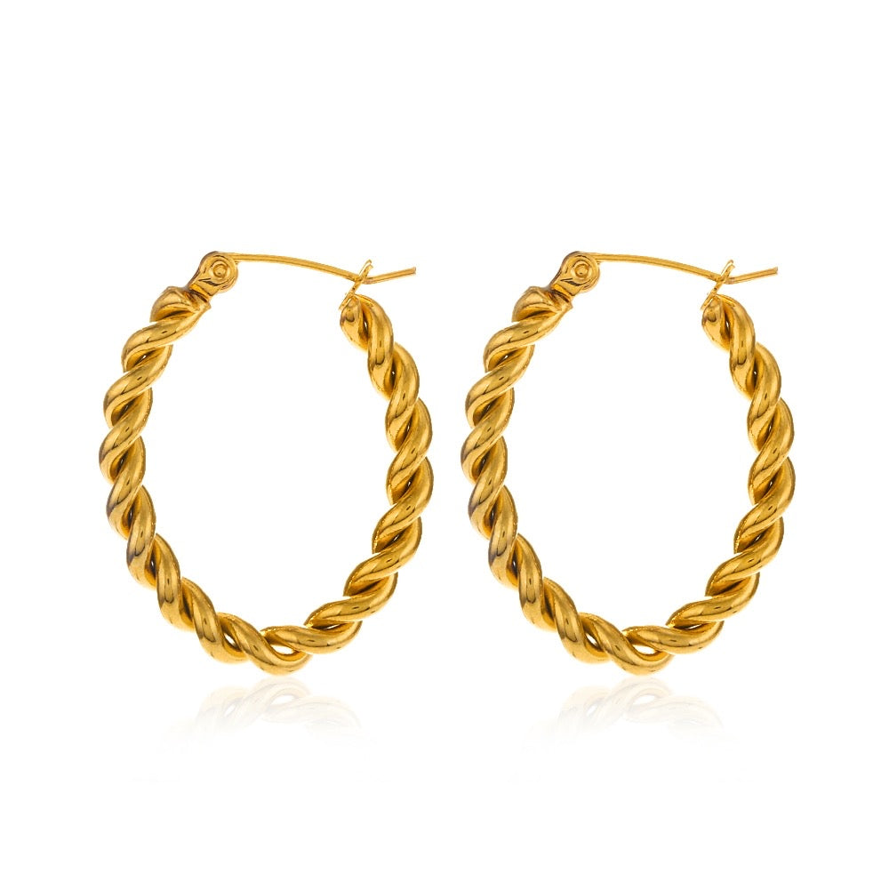 Retro Twist Earrings gold