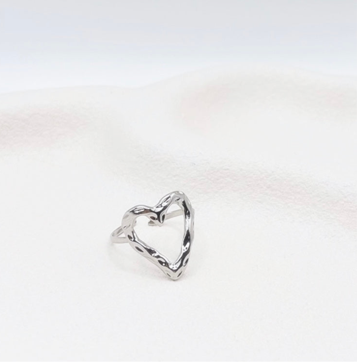 Retro Love Ring silver