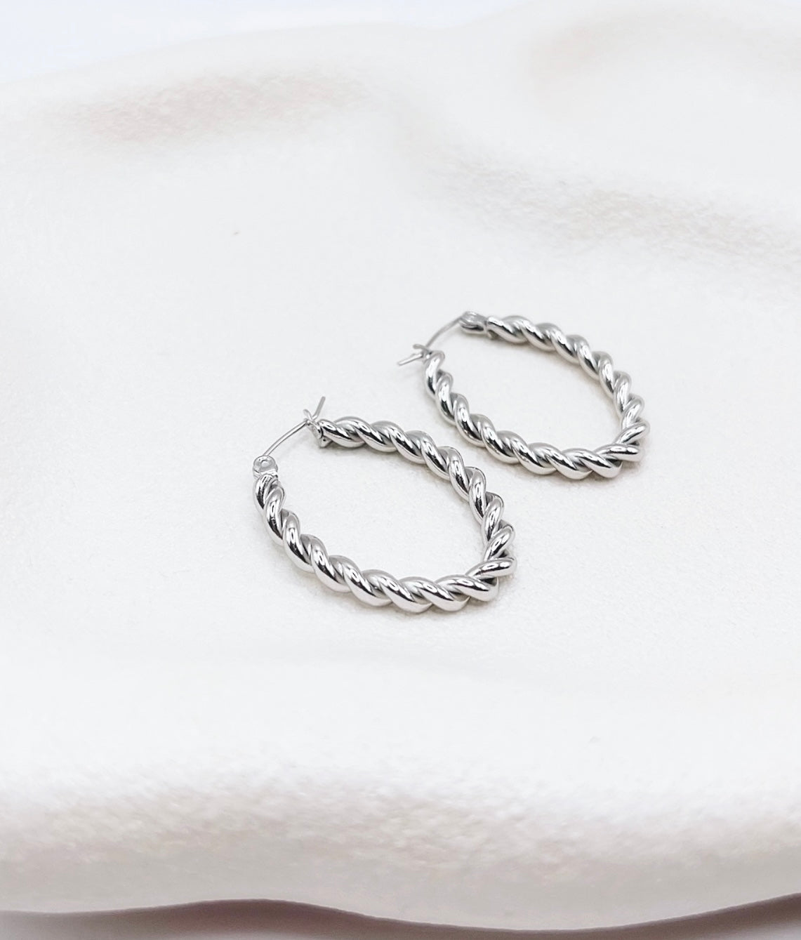 Retro Twist Earrings silver